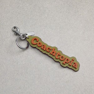 Coach Coachtopia Bag Charm In Coachtopia Leather オリーブ 緑 カラー | COH866446