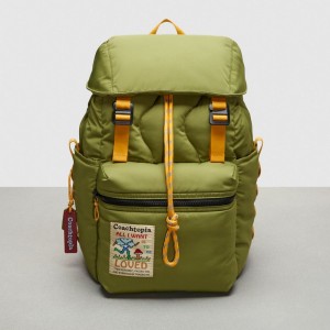 Coach Coachtopia Loop Backpack オリーブ 緑 | COH865474