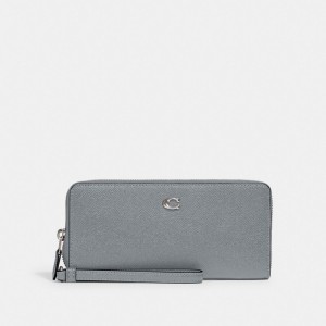 Coach Continental Wallet シルバー グレー 青 | COH865635