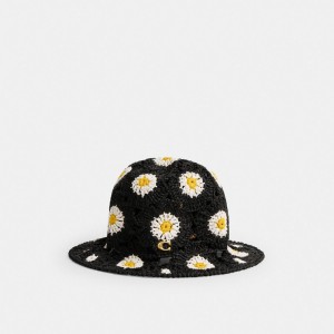 Coach Daisy Crochet Bucket Hat 黒 | COH866416