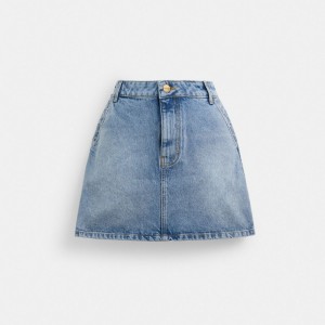 Coach Denim Skirt 青 | COH866037