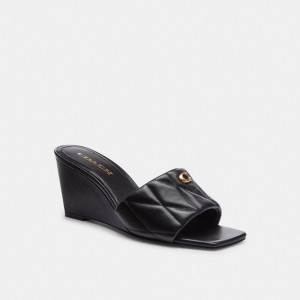 Coach Emma Wedge With Quilting 黒 | COH865754