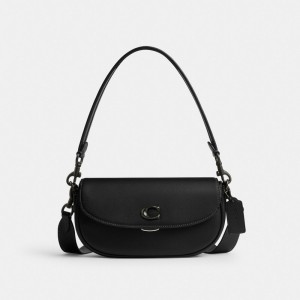 Coach Emmy Saddle Bag 23 黒 黒 | COH865351