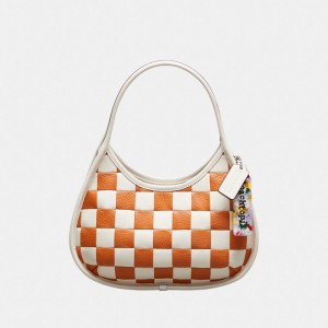 Coach Ergo Bag In Checkerboard Patchwork Upcrafted Leather オレンジ | COH865151