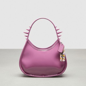 Coach Ergo Bag In Crinkle Patent Coachtopia Leather: Spikes 紫 | COH864779