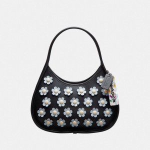 Coach Ergo Bag With Mini Flower Appliqué In Upcrafted Leather 黒 青 カラー | COH864897