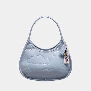 Coach Ergo In Crinkled Patent Coachtopia Leather: Embossed Cloud Print 青 | COH865126