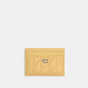 Coach Essential Card Case With Pillow Quilting シルバー | COH865659