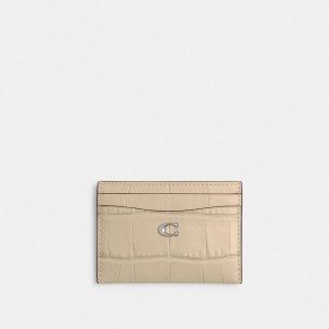 Coach Essential Card Case シルバー 白 | COH865660