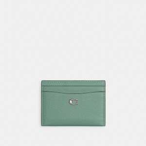 Coach Essential Card Case シルバー ターコイズ | COH865680