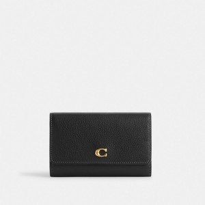 Coach Essential Medium Flap Wallet 黒 | COH865507