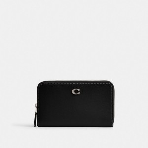 Coach Essential Medium Zip Around Wallet シルバー 黒 | COH865508