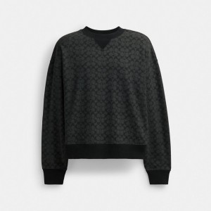 Coach Essential Signature Crewneck グレー | COH865948