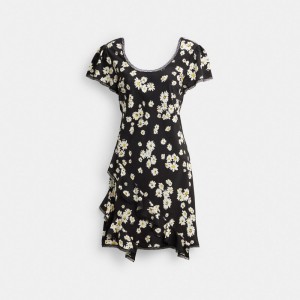 Coach Floral Mini Dress 黒 | COH866065