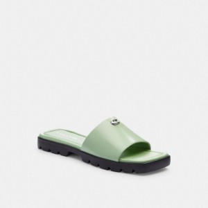 Coach Florence Sandal 緑 | COH865854