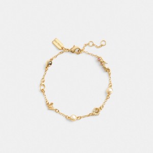 Coach Garden Charms Bracelet ゴールド カラー | COH866129