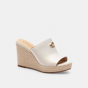 Coach Gloria Wedge 白 | COH865894