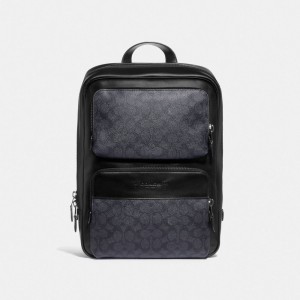 Coach Gotham Backpack In Signature Canvas 黒 銅 グレー 黒 | COH866500