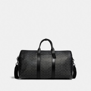Coach Gotham Duffle Bag In Signature Canvas 黒 銅 グレー | COH866652