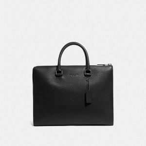 Coach Gotham Folio Bag 黒 銅 黒 | COH866532