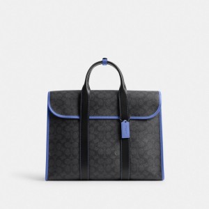 Coach Gotham Portfolio Bag In Signature Canvas グレー | COH866535