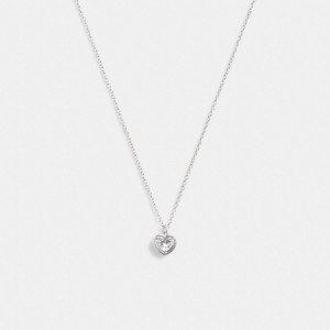 Coach Halo Heart Pendant Necklace シルバー | COH866194