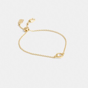 Coach Halo Round Slider Bracelet ゴールド | COH866134