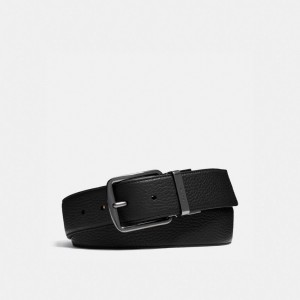 Coach Harness Buckle Cut To Size Reversible Belt, 38 Mm 黒 | COH866993