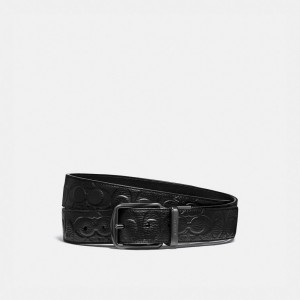 Coach Harness Buckle Cut To Size Reversible Belt, 38 Mm 黒 | COH866995