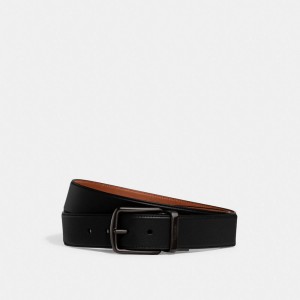 Coach Harness Buckle Cut To Size Reversible Belt, 38 Mm 黒 | COH867003