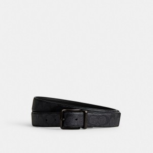 Coach Harness Buckle Cut To Size Reversible Belt, 38 Mm グレー 黒 | COH867006