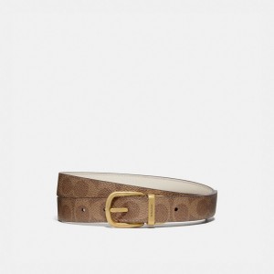 Coach Harness Buckle Reversible Belt, 25 Mm ブラウン | COH866318