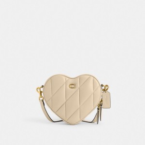 Coach Heart Crossbody Bag With Quilting 白 | COH864836