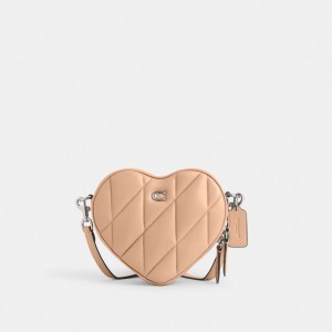 Coach Heart Crossbody Bag With Quilting シルバー | COH865209