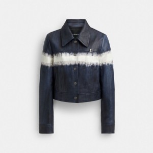 Coach Heritage C Tie Dye Shrunken Jacket 青 カラー | COH865944