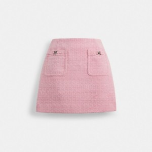 Coach Heritage C Tweed Skirt ピンク | COH866028