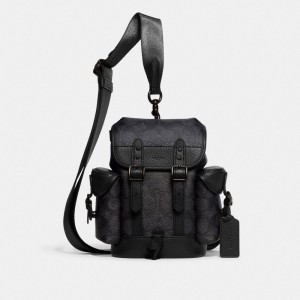 Coach Hitch Backpack 13 In Signature Canvas グレー | COH866492