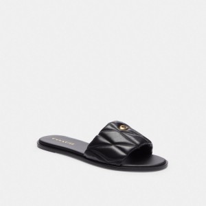 Coach Holly Sandal With Quilting 黒 | COH865871