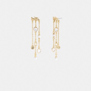 Coach Horse And Carriage Front Back Charm Earrings ゴールド | COH866218