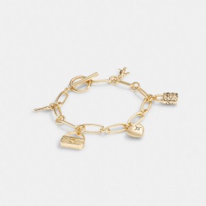 Coach Iconic Charm Chain Bracelet ゴールド | COH866177