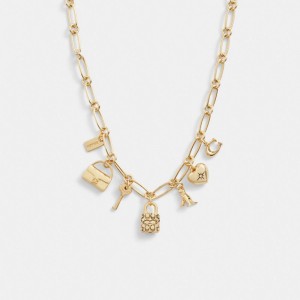 Coach Iconic Charm Chain Necklace ゴールド | COH866157