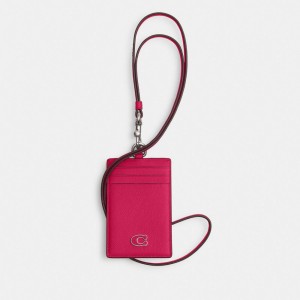Coach Id Lanyard With Signature Canvas ピンク | COH865686