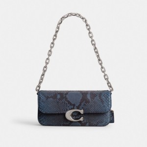 Coach Idol Bag 23 In Python シルバー 青 | COH864863