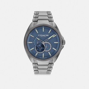 Coach Jackson Automatic Watch, 45 Mm グレー 青 | COH866962