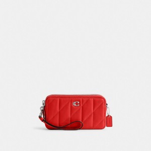 Coach Kira Crossbody Bag With Pillow Quilting シルバー 赤 | COH865621