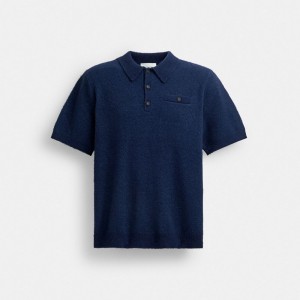 Coach Knit Polo ネイビー | COH866904
