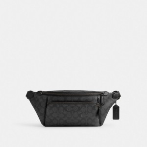 Coach League Belt Bag In Signature Canvas グレー | COH866575