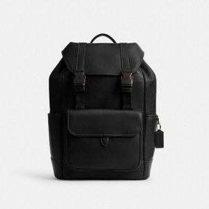 Coach League Flap Backpack 黒 | COH866490