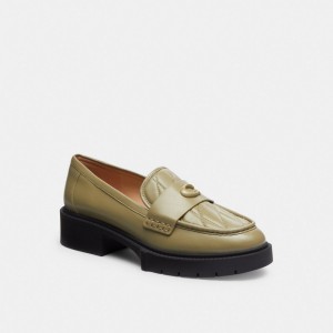 Coach Leah Loafer With Quilting マスタード | COH865775