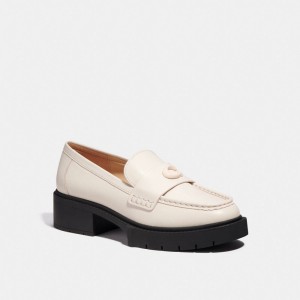 Coach Leah Loafer 白 | COH865774